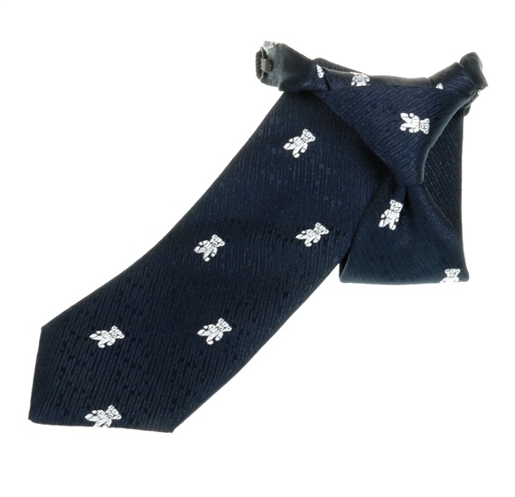 Cravatta Bambino Blu Marino con Orsi Bianchi