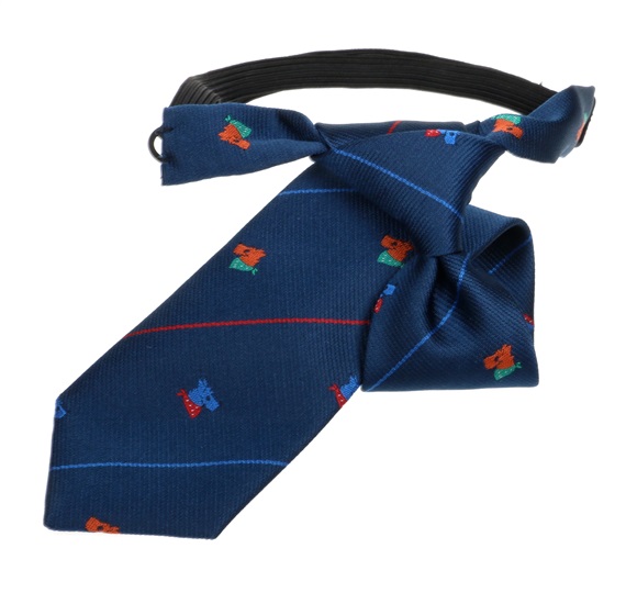 Cravatta Bambino Blu Navy con Cagnolini