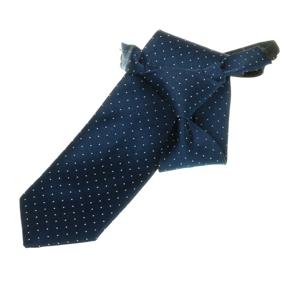Cravatta Bambino Blu Scuro a Pois Bianchi
