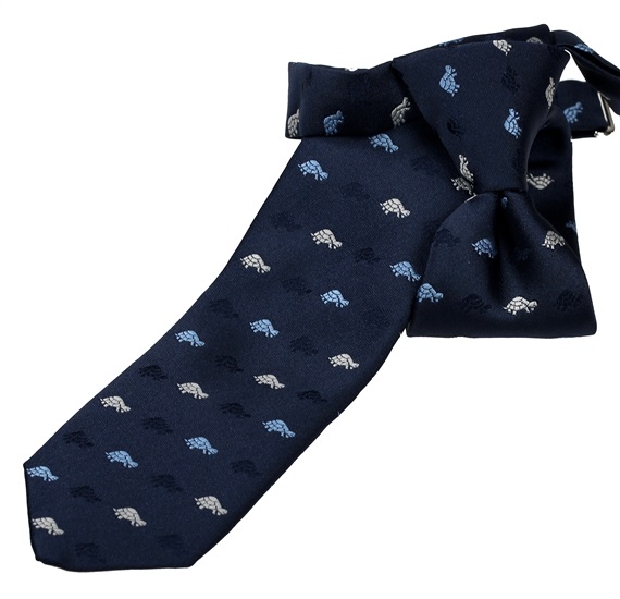Cravatta Bambino Blu Navy Tartarughe