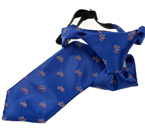 Cravatta Bambino Blu con Biciclette Rosse