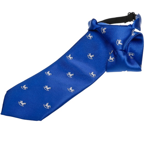 Corbata Niño Azulón con Caballitos Blancos