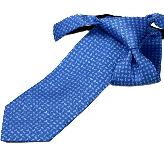 Cravatta Bambino Blu con Cashmere