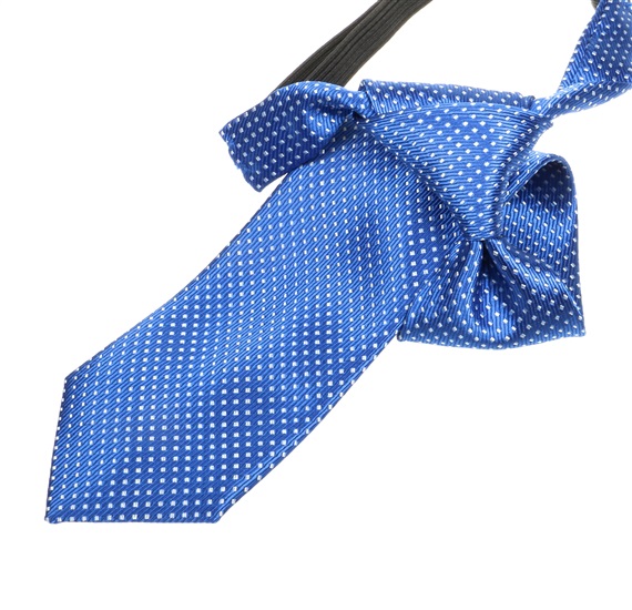 Cravatta Bambino Blu con Pois Bianchi