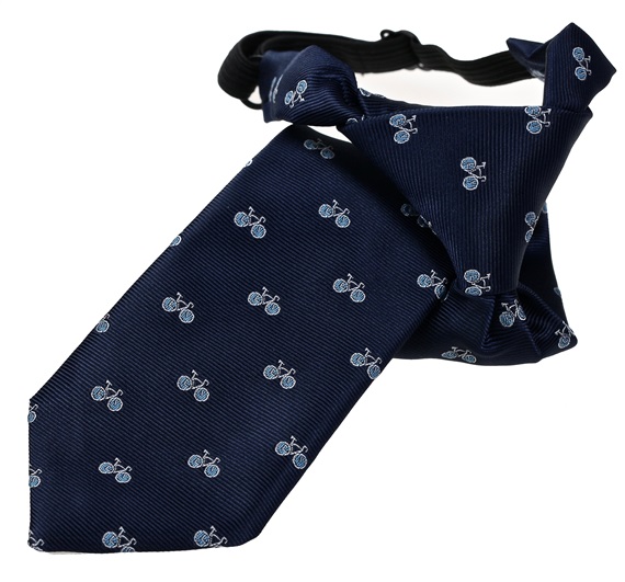 Cravatta Bambino Biciclette Blu Navy