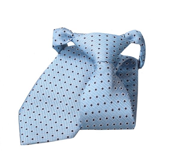 Cravatta Bambino Celeste Design Blu Navy