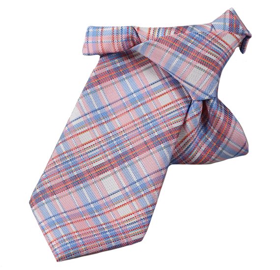 Corbata Niño Cuadros Rosa