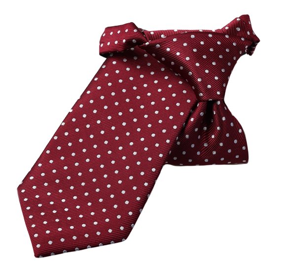 Cravatta Bambino Bordeaux a Pois