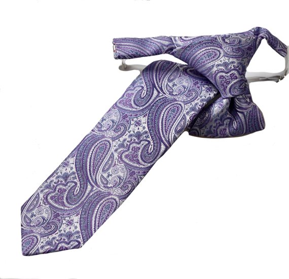 Cravatta Bambino Paisley Viola