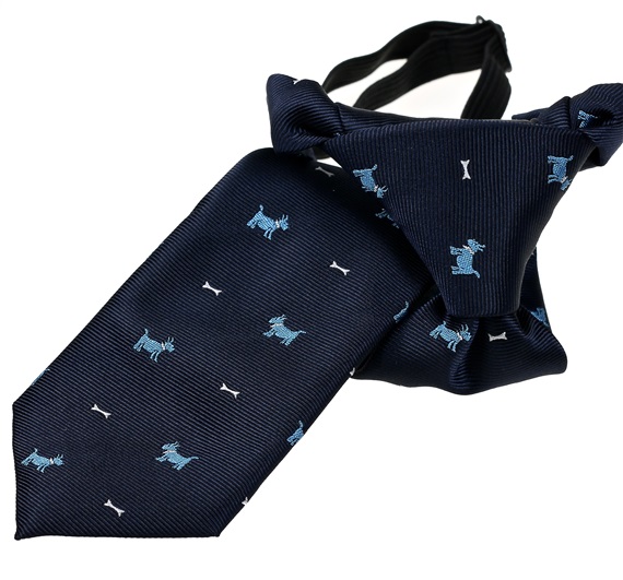Cravatta Bambino Cuccioli Blu Navy