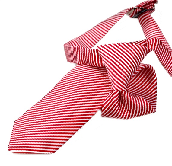Corbata Niño Rayas Rojas y Blancas