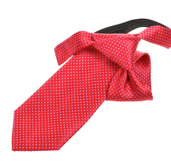 Cravatta Bambino Rossa con Pois Blu