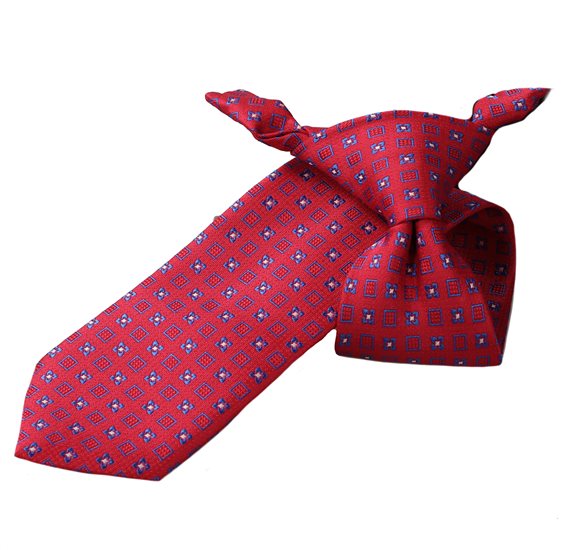 Cravatta Bambino Rossa Trifoglio Blu