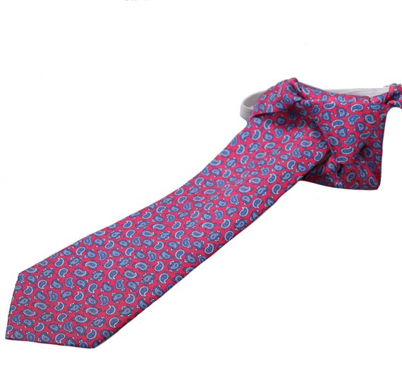 Cravatta Bambino in Seta Rossa Paisley