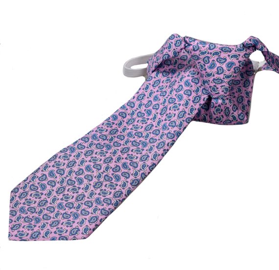 Cravatta Bambino in Seta Rosa Paisley