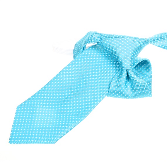 Cravatta Bambino Turchese con Pois Bianchi