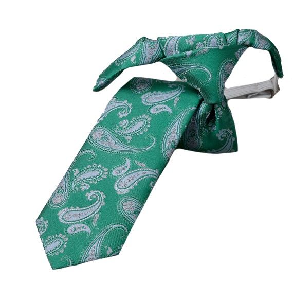 Cravatta Bambino Verde con Cashmere