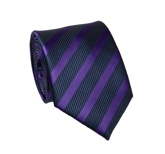 Cravatta Righe Blu Navy e Viola
