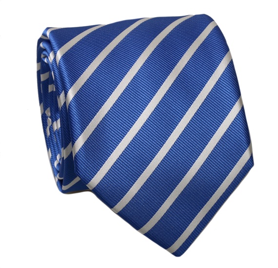 Cravatta a righe Blu Royal