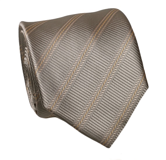 Cravatta a Righe Beige Pietra