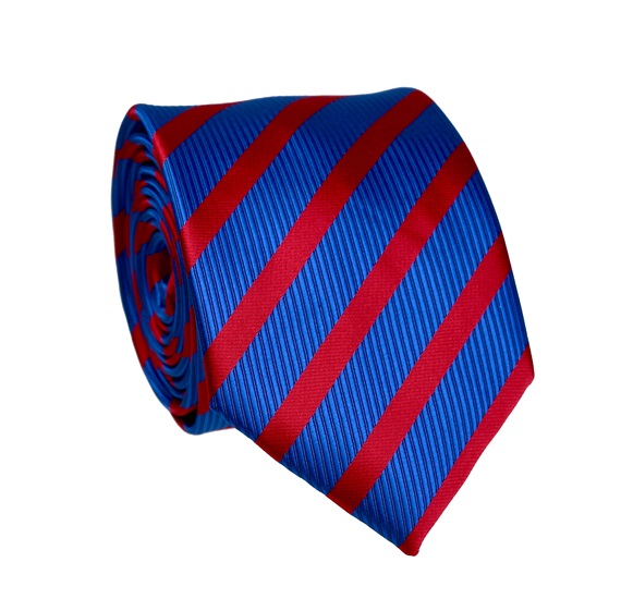Cravatta a Righe Rosse e Blu