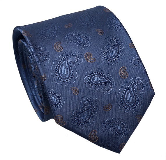 Cravatta in Seta e Cashmere Blu