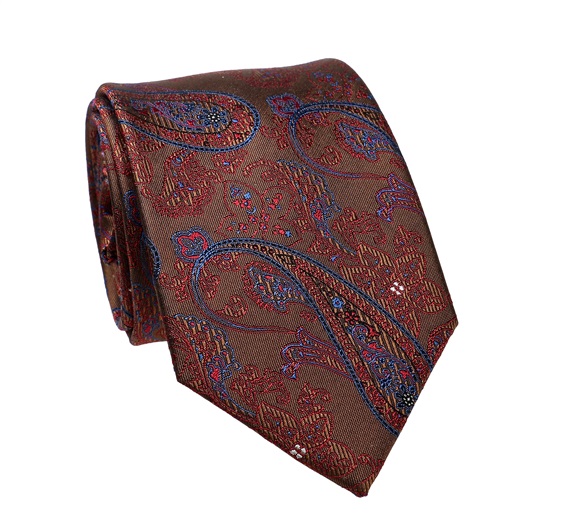 Cravatta in Seta e Cashmere Color Mattone