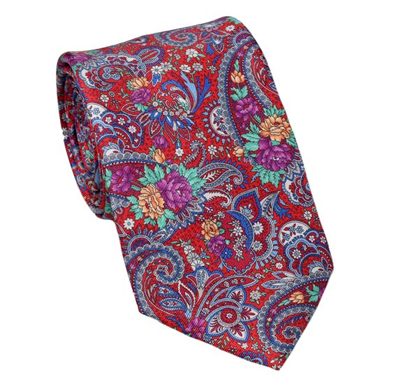 Cravatta in Seta Edizione Speciale Rosso Paisley