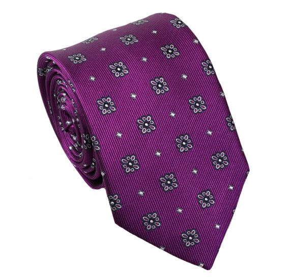 Cravatta in Seta Magenta Design Firenze