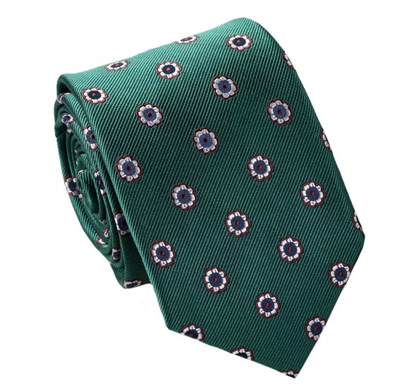 Cravatta in Seta Verde Design Firenze