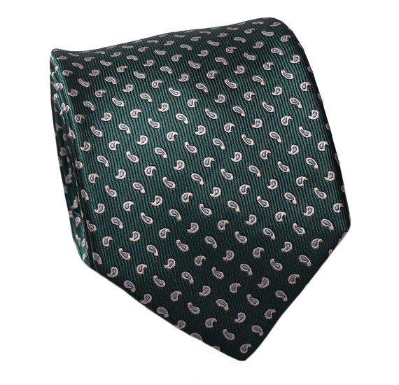 Cravatta Verde Scuro Paisley