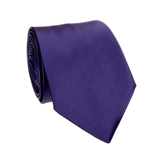 Cravatta e Fazzoletto Viola Scuro