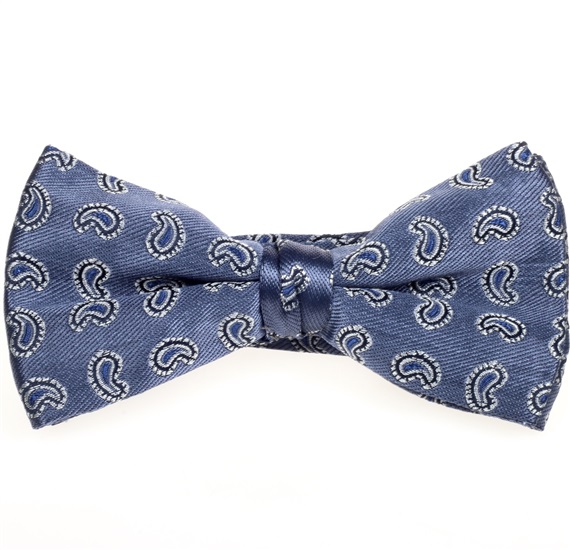 Papillon Blu Cobalto Cashmere Bianco