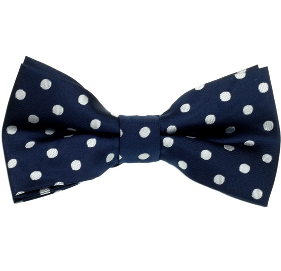 Papillon Blu Scuro a Pois Bianchi