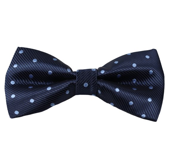 Papillon Blu Scuro a Pois Celesti
