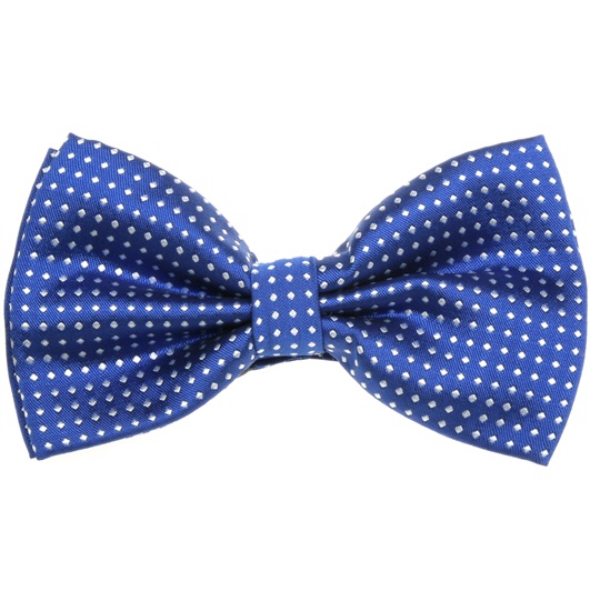 Papillon Blu con Pois Bianchi