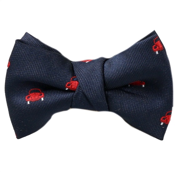Papillon Bambino Blu Navy con Macchine Rosse