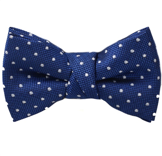Papillon Bambino Azzurro con Puntini Bianchi
