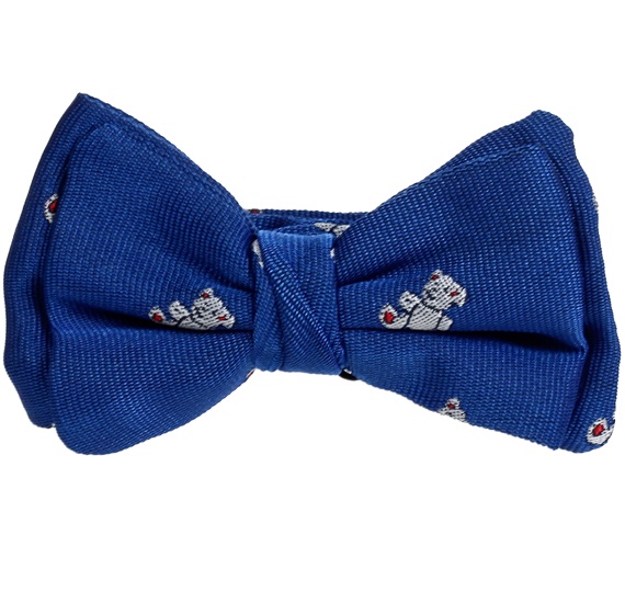 Papillon Bambino Azzurro con Orsetti Bianchi
