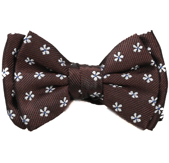 Papillon Bambino Marrone con Margherite
