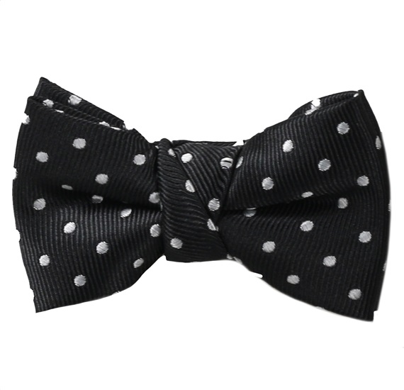 Papillon Bambino Nero con Pois Bianchi