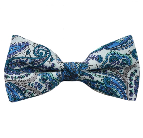 Papillon Bianco Cashmere Turchese
