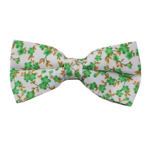 Papillon Bianco Fiori Verdi