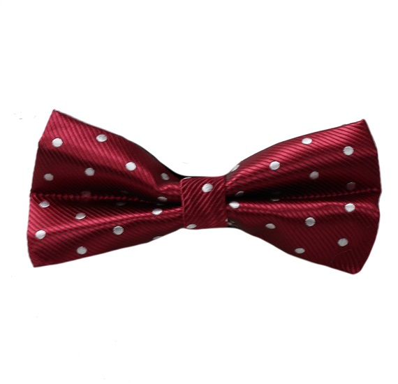 Papillon Bordeaux con Pois Bianchi