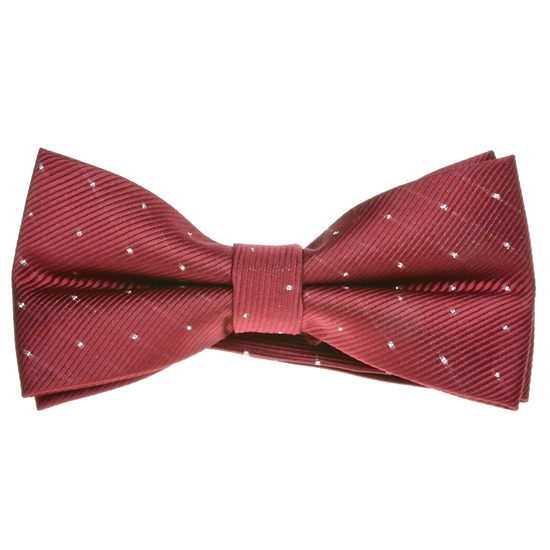 Papillon Bordeaux Pois Argento Elegante