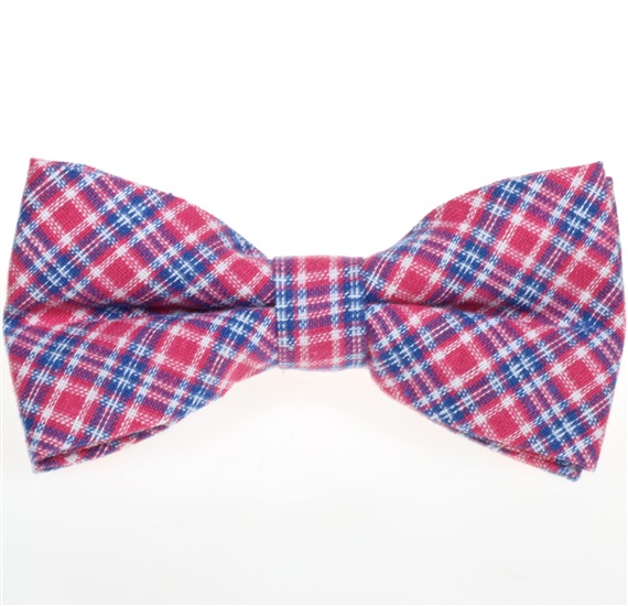 Papillon a Quadri Scozzesi Fucsia e Blu