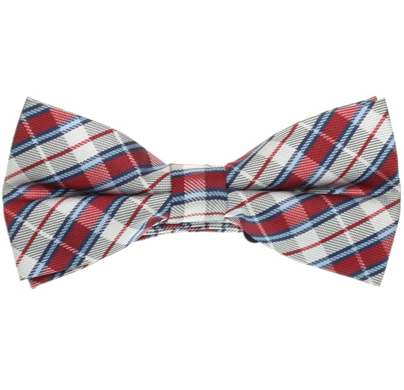 Papillon a Quadri Scozzesi Grigio, Blu e Granata