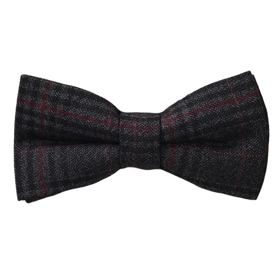 Papillon Quadri Scozzesi Grigio e Nero