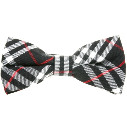 Papillon Tartan Nero e Rosso