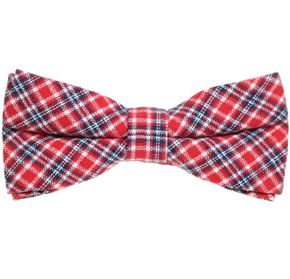 Papillon a Quadri Scozzesi Rosso e Blu Scuro